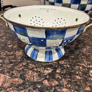 Mackenzie Childs Royal Check Colander